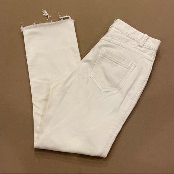 Rachel Comey White Lightly Distressed Straight Leg Jeans Size 8 - Picture 1 of 13